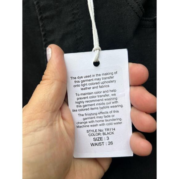 NWT Gina Tricot Womens Black Mid Rise Flare Denim‎ Jeans Cotton Blend Size 3/26 - Picture 2 of 9